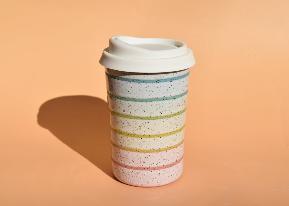 Rainbow Stripe Travel Cup