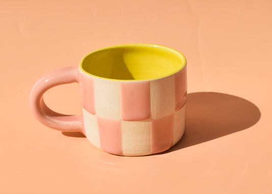Pink Squatty Checker Mug