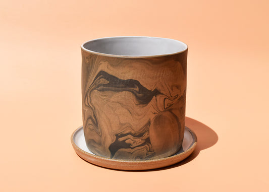 Dark Marble Planter