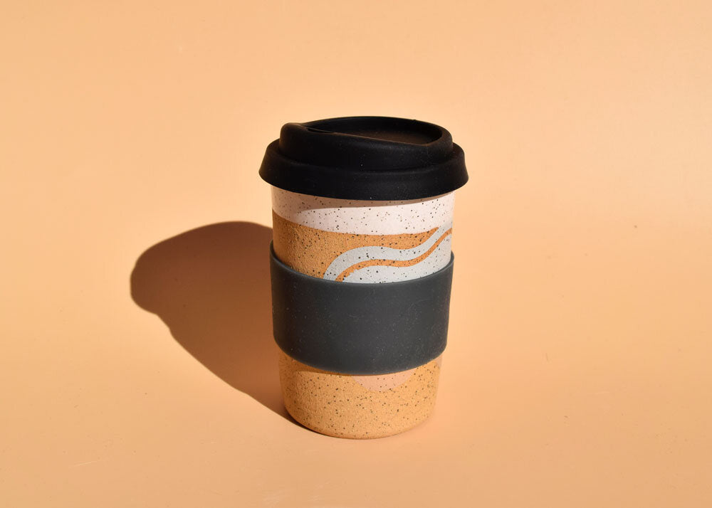 Neutral Doodle Travel Cup